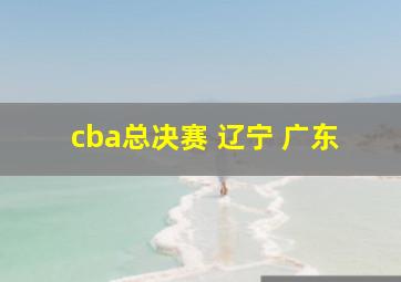 cba总决赛 辽宁 广东